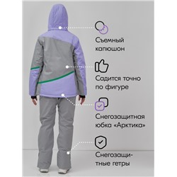 Горнолыжный костюм женский зимний сиреневого цвета 0709_1Sn