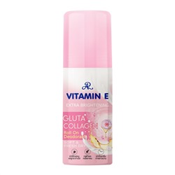 GLUTA COLLAGEN Vitamin E moisturizing roll on, AR (Роликовый дезодорант С ГЛУТАТИОНОМ И КОЛЛАГЕНОМ и с витамином E), 60 мл.