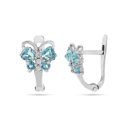 Серьги из серебра куб.циркон., ТРСД-01