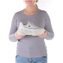 FDSJ03-2P BEIGE Кроссовки женские (натуральная кожа, текстиль) размер 37