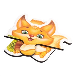 Развивающие деревянные контурные пазлы для малышей «Зверята»