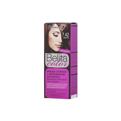 Краска стойкая с витаминами для волос серии "Belita сolor" № 7.42 Каштан