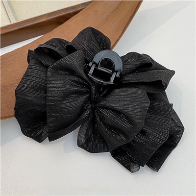 Пышный краб для волос с бантом