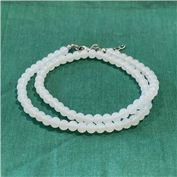 Бусы из камня ЛУННЫЙ КАМЕНЬ (опалит) - привлекает любовь (бусины по 5-6 мм., длина нити 48-50 см.), 1 шт.