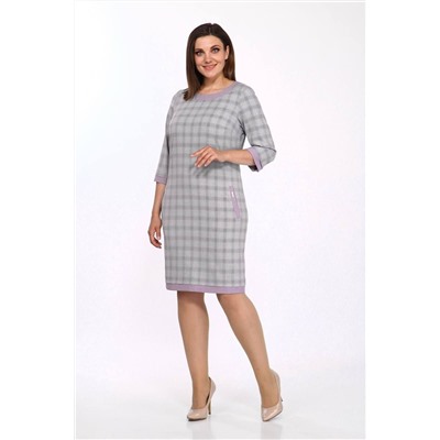 Lady Style Classic 1427/8 серый_с_розовым, Платье