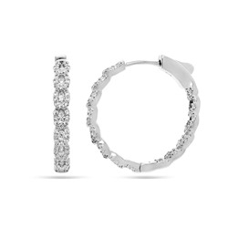 Серьги из серебра куб.циркон., ТЦС-КНГкр-24мм-1