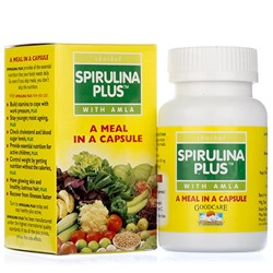 SPIRULINA PLUS with amla Goodcare (Baidyanath) (Спирулина Плюс с амлой ГудКейр (Бадьянатх), источник витаминов), 60 капс.