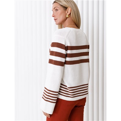 Джемпер крупной вязки из хлопка