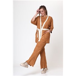 Michel chic 1315 рыжий, Кардиган,  Брюки,  Майка