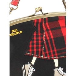 Сумка женская иск/кожа+текстиль ZPT-MC 8-6376,  1отд,  1внут,  1внеш карм,  плечевой ремень,  черный 252245