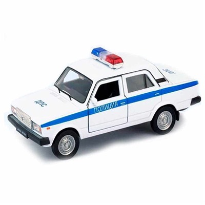 Welly. Игрушка модель машины 1:34-39 LADA 2107 ПОЛИЦИЯ СА 4024