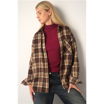 Рубашка женская в клетку Happyfox