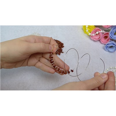 Проволока с эффектом памяти, 60 мм*0,6 мм (SF-7366) розовое золото