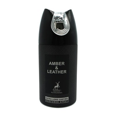 AL HAMBRA   Дезодорант-спрей 250мл AMBER & LEATHER муж.