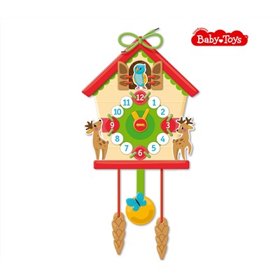 Шнуровки и липучки. «Часы  с кукушкой»  BABY TOYS