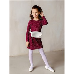 Платье Эля бордовый горох