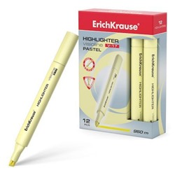 Текстовыделитель Visioline V-17 Pastel желтый 56019 ErichKrause