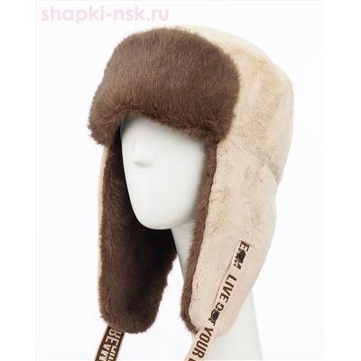 Тиффани экомех пума Ушанка женская флис (56-57)