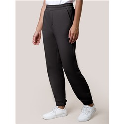 Брюки джоггеры теплые из футера трехнитики c начесом