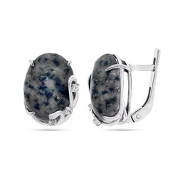 Серьги из серебра содалит, СП83