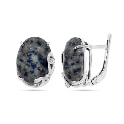 Серьги из серебра содалит, СП83