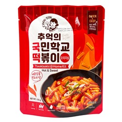Рисовые палочки Токпокки с остро-сладким соусом (пауч) Tteokbokki Original (Hot & Sweet) for Pan-frying Cook-Tok, Корея, 135 г Акция