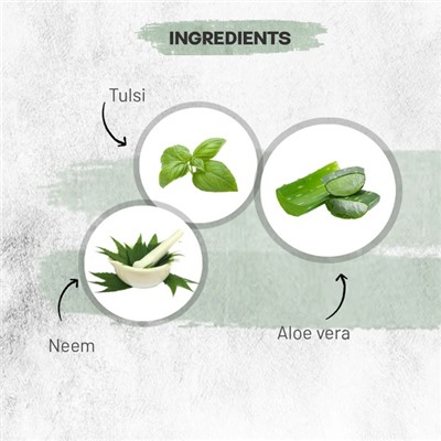 NEEM & ALOE VERA Face Wash, Luster (НИМ И АЛОЭ ВЕРА травяной гель для умывания без сульфатов и парабенов С ЭКСТРАКТОМ ТУЛСИ, Ластер), 110 мл.