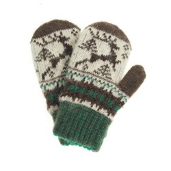 Варежки детские "Олень" с вставкой 0610-1