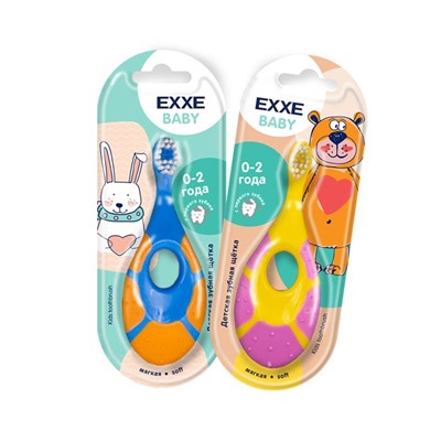 EXXE Зубная щетка BABY Детская 0-2 года АКЦИЯ! СКИДКА 5%