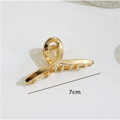 Крабик металлический золотой МИНИ-ПЕТЕЛЬКА, 7 см.