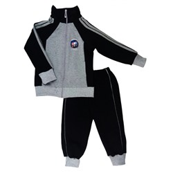 Спортивный костюм 0204/1 (серо-черный, кант)