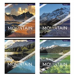 Тетрадь 36 л клетка  Alingar  MOUNTAIN VIEW 4 дизайна AL10820 (выпис.по 2шт.)