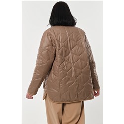Куртка стеганая из плащевой ткани ореховая