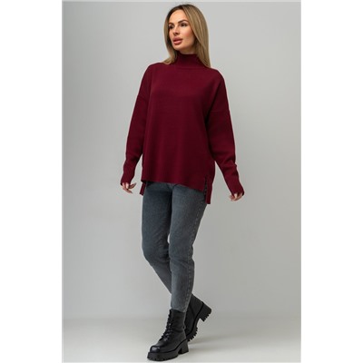 Женский джемпер оверсайз с воротником-стойкой Happyfox