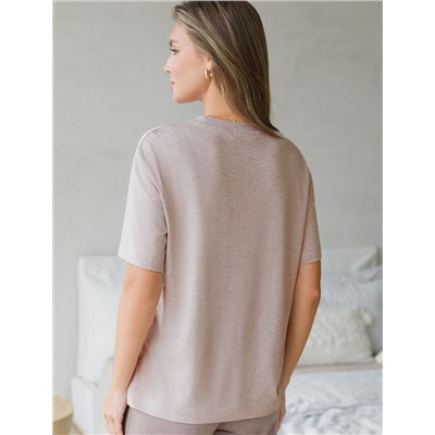 Футболка с принтом свободная эластичная из премиального хлопка