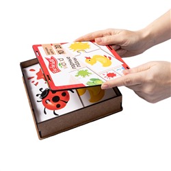 Развивающие деревянные парные пазлы для малышей «Изучаем цвета» (20 элементов)