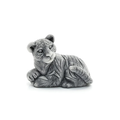 Фигурка из мраморной крошки "Тигр лежит маленький" 40*20*30мм
