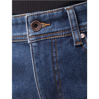 Джинсы mom-fit на флисе