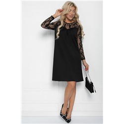Платье Кружевная нежность (черное) П11398