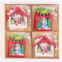 Набор новогодних подвесок, 12 шт., МИКС