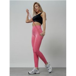 Легинсы для фитнеса женские розового цвета 1001R