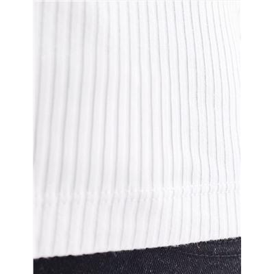 Футболка из фактурного трикотажа в рубчик