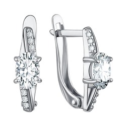 Серьги из серебра куб.циркон., Л-11806