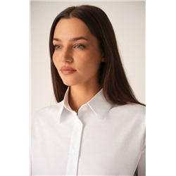 Женская удлиненная рубашка оверсайз с широкими рукавами Happyfox