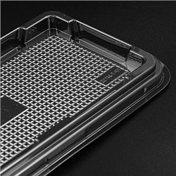 Контейнер для торта прямоугольный 240*130*85 мм, Черное дно