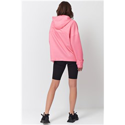 Ветровка легкая с капюшоном неоновая розовая