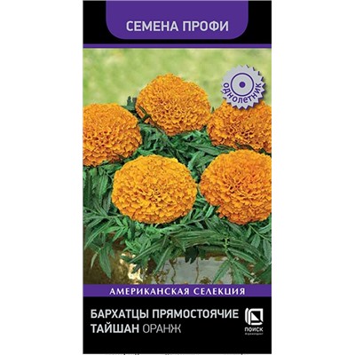 Бархатцы Тайшан Оранж прямостоячие (Код: 90748)