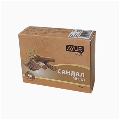 SANDAL soap, Ayur Plus (Мыло туалетное САНДАЛ, Аюр Плюс), 100 г.