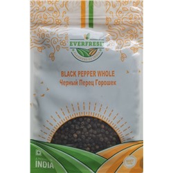BLACK PEPPER WHOLE, Everfresh (ЧЁРНЫЙ ПЕРЕЦ ГОРОШЕК, Эверфреш), 50 г.