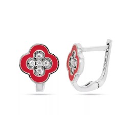 Серьги из серебра эмаль, Тсд67р